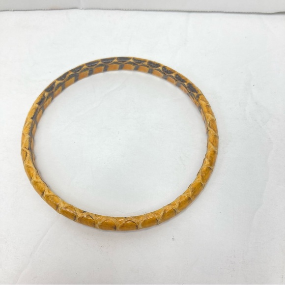 Snake style Bangle Brasalet yellow Mostard Animal Print - Picture 6 of 8